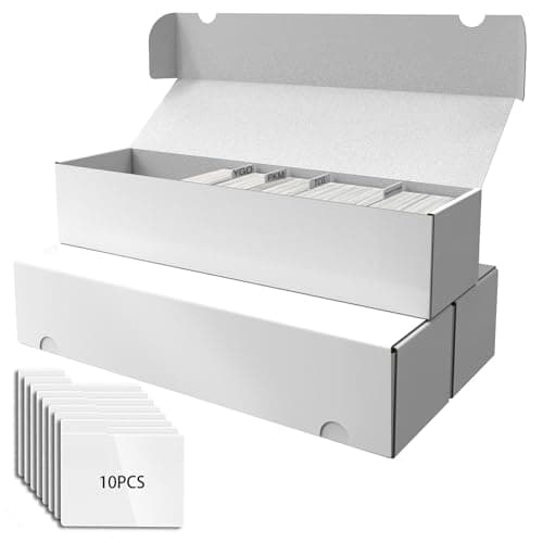 Card Box for Trading Cards,14 Inch Laminated Card Storage Box with Dividers