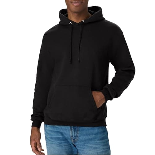 Hanes Comfortblend EcoSmart Hoodie, Midweight Fleece, Pullover Hooded Sweatshirt for Men, Black, 5X Large