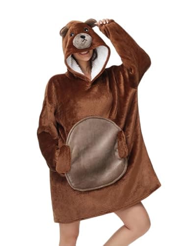 Très Chic Mailanda Bear Wearable Blanket Hoodie with Animal Hood