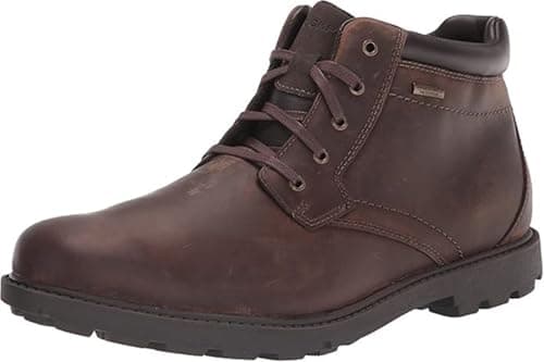 Rockport Men's Rugged Bucks Waterproof Boot, Tan, 9 M