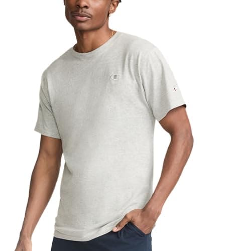 Champion mens Classic Jersey Tee Shirt, Oxford Gray, Small US