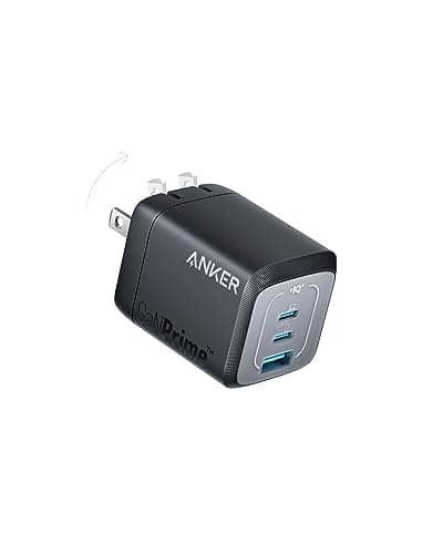 Anker USB Charger Block,67W GaN Wall Charger,3-Port Compact Fast Charging Phone Charger,For MacBook Pro/Air, Pixelbook, iPad Pro, iPhone 17/16/Pro, Galaxy S23/S22, Note20, Pixel, Apple Watch, and More