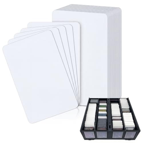 Maitys 150 Pcs Plastic Trading Card Dividers Tall White Card Separators
