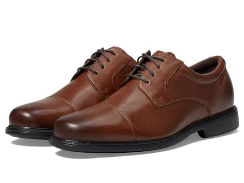 Rockport Men's Charles Road Cap Toe Oxford British Tan 8.5 Medium
