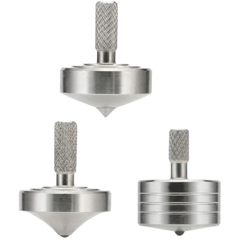 CHEETOP Stainless Steel Spinning Top, Precision Mini Desktop Gyroscope, Kill Time Reduce Stress ADHD Toys, Perfect Balance Gyro (3PCS Style 2+3+4)