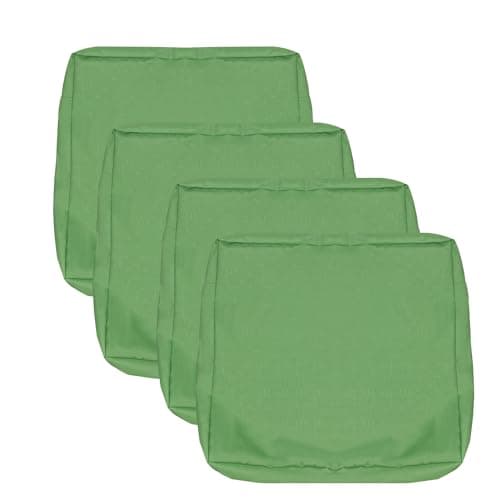 youngseahome Patio Seat Cushion Covers,Washable Slip Covers Replacement,Waterproof Outdoor Furniture Chair Cushion Pillow Seat Cover for Couch,Garden,Sofa,Olive Green,24"×22"×4"(4 Covers Only)