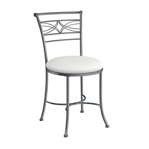 Hillsdale Furniture Dutton Vanity Stool, Chrome