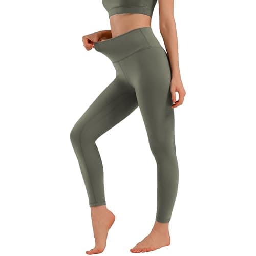 MXYMXY Buttery Soft High Waist Yoga Pants for Women - 25" Tummy Control Workout Leggings Inner Pocket, Squat Proof Gym Running Athletic