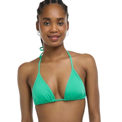 EIDON Kali Solid Triangle Slider Bikini Top Swimsuit