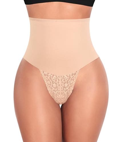 Werena Tummy Control Thong Shapewear for Women Lace Shaping Thong Girdle