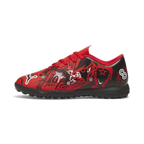 Puma Unisex-Child, Ultra Play Christian Pulisic Firm Ground Artificial Ground, Puma Red-Puma Black-Puma White, Big Kid, 5