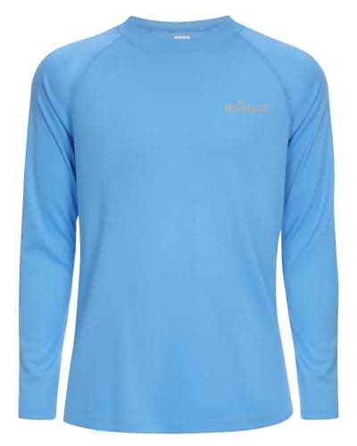 Blueleaf UPF 50+ Boys Swim Shirt Long Sleeve Toddler to Youth Rash Guard Kids UV Sun Protection Water Shirts for Beach Surf Quick Dry 5T/XS Elegant Blue