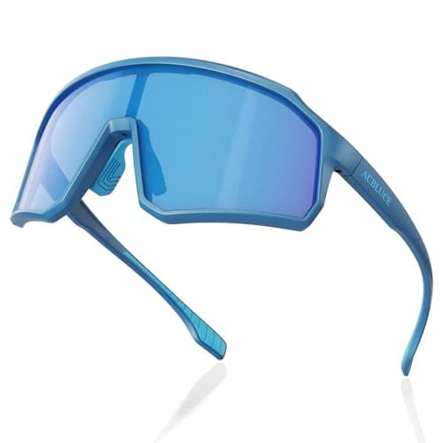 ACBLUCE Kids Sunglasses Boys Youth Baseball Sunglasses for Age 8-16 Teens Blue Sports Softball Running Cycling Fishing UV400 Glasses
