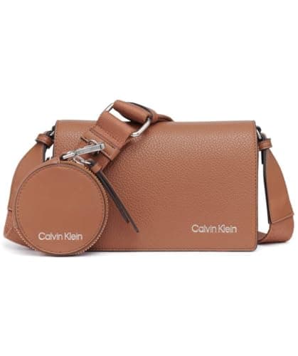 Calvin Klein Millie Triple Compartment Camera Bag Crossbody, Caramel, One Size