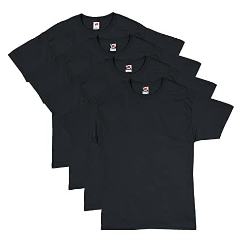 Hanes mens Essentials Short Sleeve T-shirt Value Pack (4-pack) toy tools, Black, X-Large US