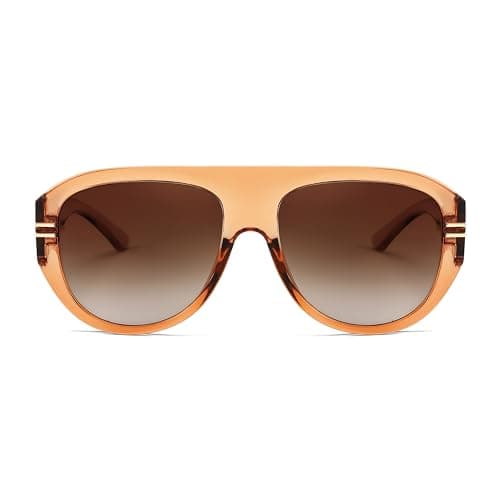 FEISEDY Retro Polarized Oversized Sunglasses for Men Women Trendy 70s Vintage Plastic Frame Sun Glasses B4150