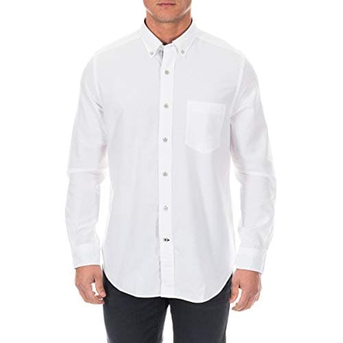 Nautica Men's Big-Tall Long Sleeve Button Down Solid Oxford Shirt Shirt, Bright White, 3X-Large