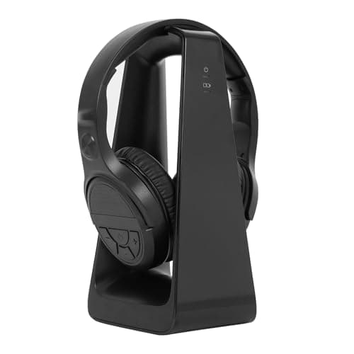 Senior Friendly Headphones with Large Buttons, Wireless TV Headphones with 2.4G Transmitter Charging Dock, Bluetooth 5.3 Headsets, Clear Sound Mode for Elderly, Compatible with TV Optical/RCA/AUX