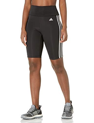 adidas womens 3-Stripes Short Tights Black/White X-Small