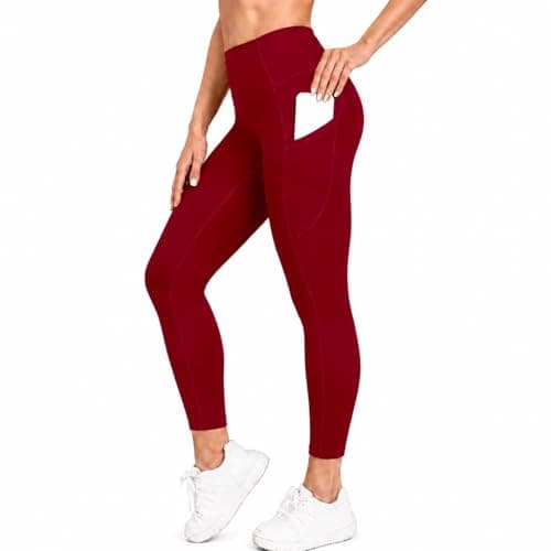 Match Women's Leggings, 19"/ 57"High Waisted Yoga Pants with Pockets
