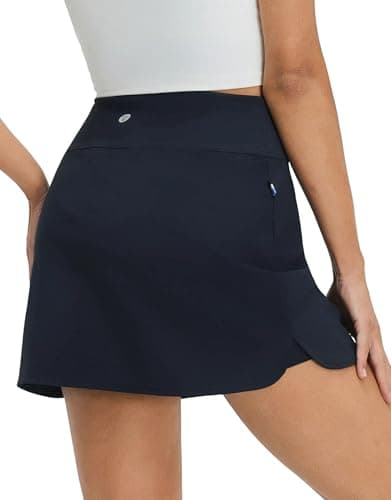 M MAELREG High Waisted Tennis Skirts for Women Stretchy Athletic Skirts for Pickleball Mini Lined Golf Casual Skort Navy