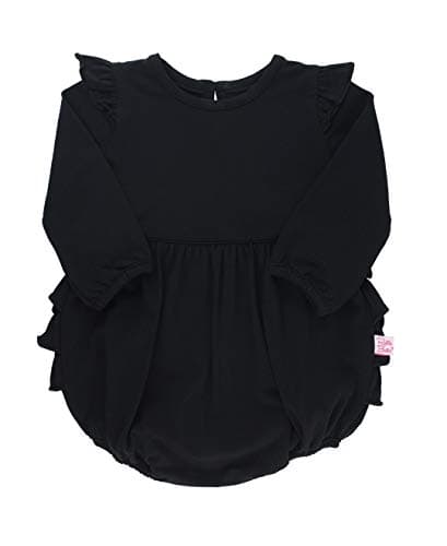 RuffleButts Toddler Girls Classic - Long Sleeve Bubble Romper