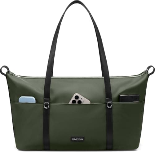 LOVEVOOK Work Tote Bag for Women, 15.6 Inch Laptop Shoulder Bag with Large Cup Holder, Professional Computer Tote Briefcase for Teacher Nurse Office Gym Travel Weekender