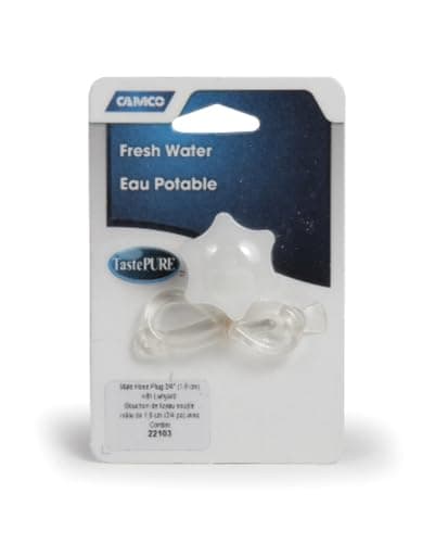 Camco ¾" Male Hose Plug with Lanyard | Helps keep Dust and Dirt Out of Your RV's Water System | Easy Installation | (22103)