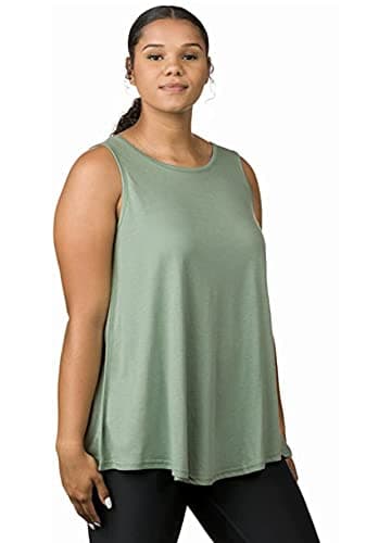 Epic MMA Gear Women’s Long Flowy Sleeveless Tunic Tank Top – Loose Fit, Full Coverage, Plus Size (Basil, Large)