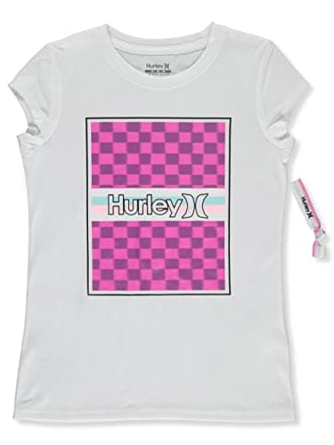 Hurley Graphic T-Shirt White/Fuchsia