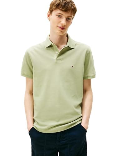 Tommy Hilfiger Men's 1985 Classic Short Sleeve Polo, Earth SAGE Medium
