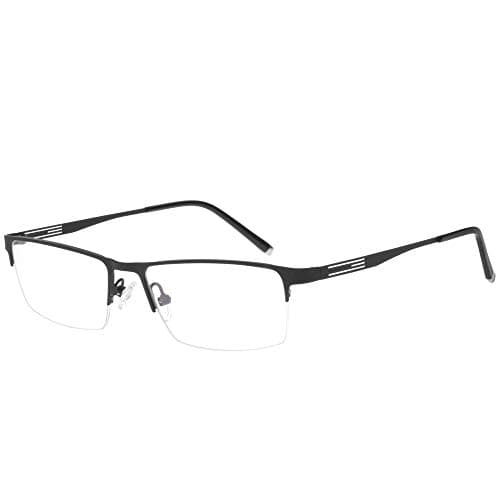 Jcerki Blue Half Frame Business Bifocals Reading Glasses 2.75 Men Women Fashion Light Bifocals Reading Eyeglasses