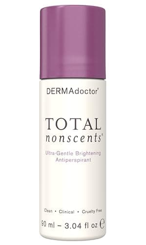 DERMAdoctor Antiperspirant for Women Sensitive Skin, Total NonScents Ultra-Gentle Illuminator, Unscented Clinical Strength Antiperspirant Deodorant for Men & Women; Hypoallergenic Roll On - 3.04 oz