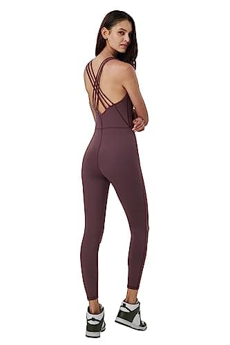 ONGASOFT Women's One Piece Jumpsuit for Workout Yoga Dance Pilates Athletic