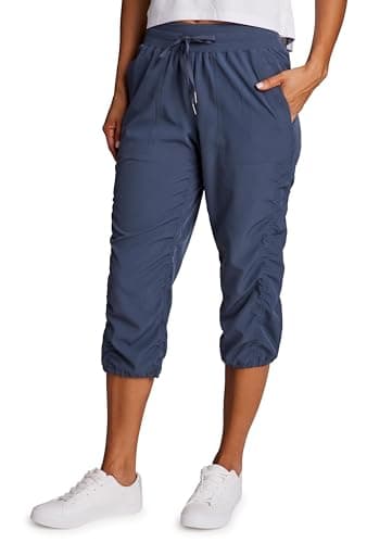 RBX Active Capri Pants for Women Joggers Stretch Lightweight Women’s Casual Pant Smoke Blue XS