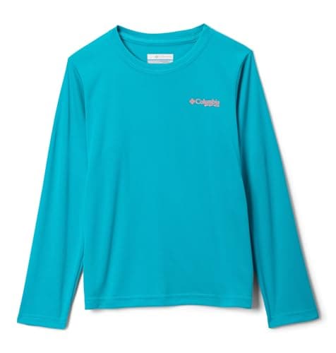 Columbia Youth Boys Terminal Tackle PFG Fish Shine Long Sleeve, Ocean Teal, X-Large