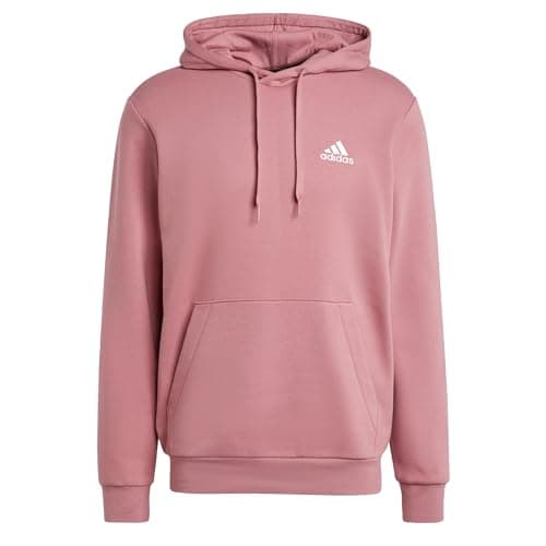 adidas Men's Essentials Fleece Hoodie, Preloved Crimson, Small