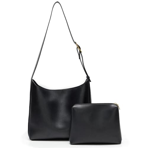 Bucket Bags for Women Medium Vegan Leather Tote with Adjustable Strap Small Pouch Designer Handbags Travel Work Purse