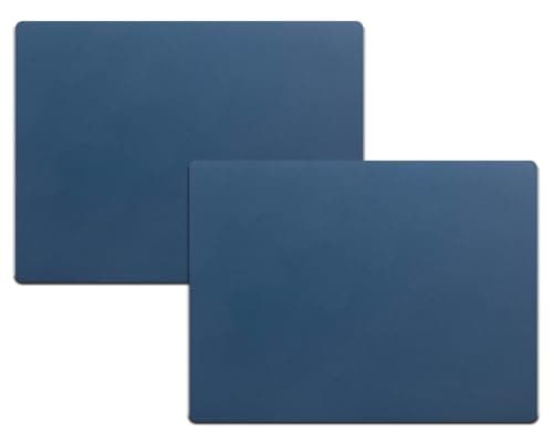 PIGCHCY 2-Pack Dish Drying Mat, Super Absorbent Dish Drying Mat, Waterproof Rubber Backing Hide Stain Coffee Bar Mats for Kitchen Counter, Fit Under Espresso Machine (Solid Blue)