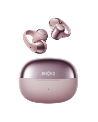 SHOKZ OpenDots ONE Open-Ear Clip-On Bluetooth Earbuds, Pink, Dolby Audio