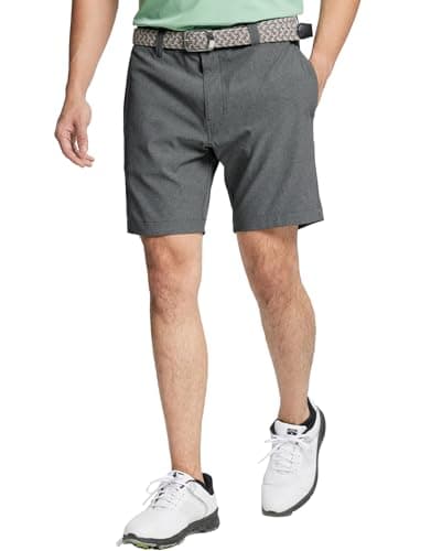 M MAELREG Golf Shorts Casual Quick Dry Lightweight Soft Flat Front Sports Business Pocket 7 inch Inseam Polo Shorts for Men Dark Grey