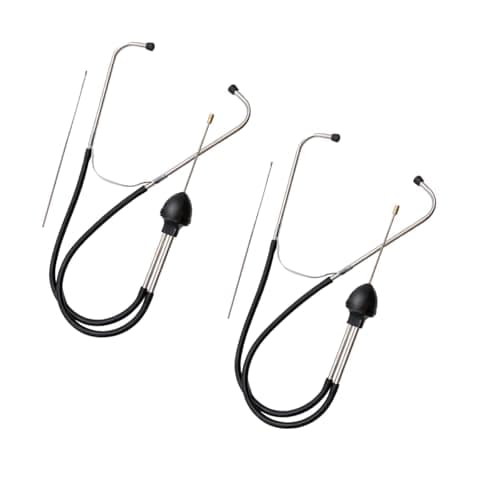 ANFTDCO 2PCS Car Mechanic Stethoscope, Automotive Stethoscope Engine Tool with 80mm 220mm Probes Extended Handle, Vehicle Sensitive Hearing Diagnostic Tools, Universal for SUV Motorcycle Truck