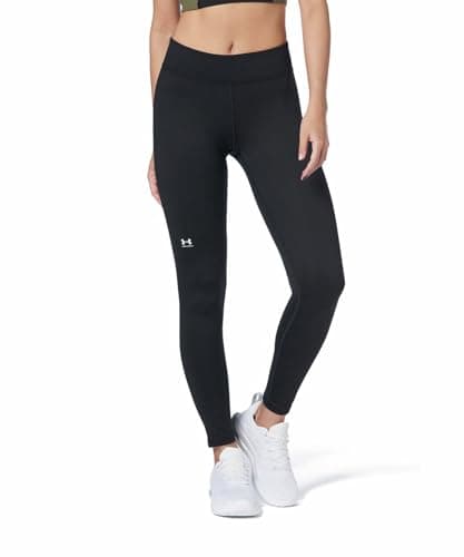 Under Armour Womens ColdGear Authentics Leggings, Black (001)/White, X-Large
