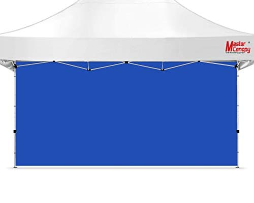 MASTERCANOPY 10x15ft Canopy SunWall Instant Canopy SideWall for Pop Up Canopy Tent Gazebos, UV Protection Sidewall Only, Spliceable (1 Pack, Blue)