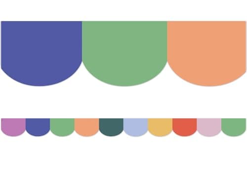 Teacher Created Resources Color Crush Scalloped Die-Cut Border Trim (TCR9370)