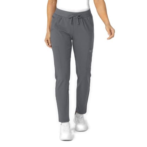 Wink W123 Women's Flex-n-Reach Track Scrub Pant, Pewter, 1X PET