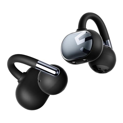 SoundPEATS Clip1 Ultra Comfort Open Ear Clip-On Earbuds, Secure Fit for Running Gym Workouts, 40H Hi-Res Sound with LDAC & Dolby, Fast Charging, IPX5 Waterproof, Bluetooth 5.4