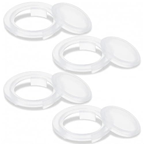 4pcs Patio Table Umbrella Hole Ring and Cap Set Umbrella Pole Stabilizer Base Cover Standard Size Garden Beach Tablet Thicker Hole Ring Plug for Outdoor Deck Yard, Cafe, Milk Tea Shop, 2.5Inch