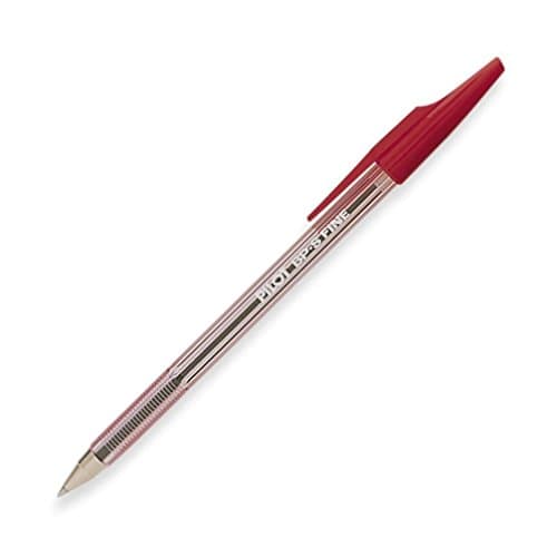 PILOT The Better Ball Point Pen Refillable Ballpoint Stick Pens, Fine Point, Red Ink, 12-Pack (37011)