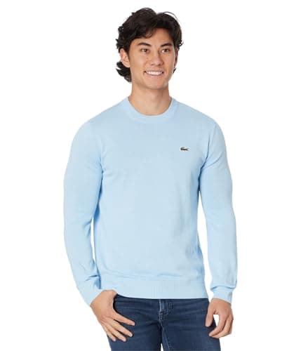 Lacoste Men's Monochrome Crew Neck Cotton Sweater, Overview, X-Large